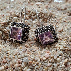 Vintage JUDITH JACK Amethyst Earrings